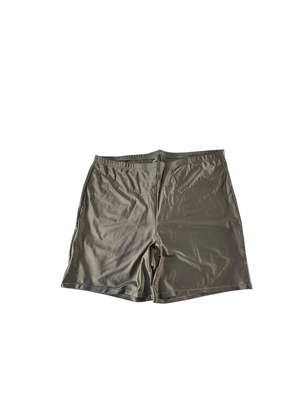 SKIMS Shine Spandex Jersey Bike Shorts 4X Gray Chalk NWT High Rise Plus